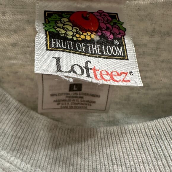 Vintage Penn State PSU T-Shirt Men's Large Gray Nittany Lions Crew 90s Cotton - Picture 6 of 10